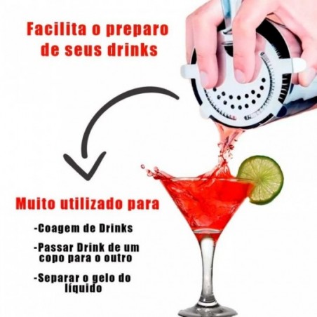 Coador De Gelo Strainer Profissional Inox Barman Drinks Bebidas - Compre Agora!