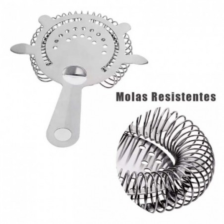 Coador De Gelo Strainer Profissional Inox Barman Drinks Bebidas - Compre Agora!