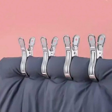 Prendedor Para Edredom 2 Peças De Inox Grande  - Compre Agora!