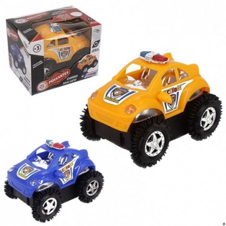 Carrinho Maluco Policial Possante Giro 360° Colorido Brinquedo - Feira da Madrugada SP