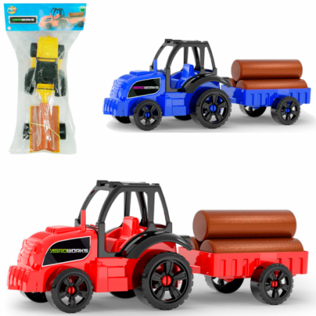 Carro Trator Com Carreta + Toras Agroworks Roda Livre - Compre Agora!