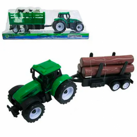 Carro Trator Com Carreta + Toras Agroworks Roda Livre - Compre Agora!