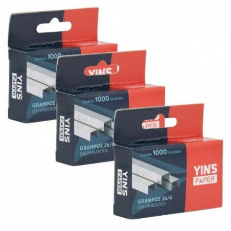Kit 3 Caixas De Grampos Para Grampeador Galvanizados 3000 Un - Feira da Madrugada SP