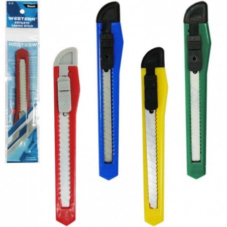 Kit 2 Estiletes Lamina Estreita 9MM Colorido 13 Cm - Feira da Madrugada SP