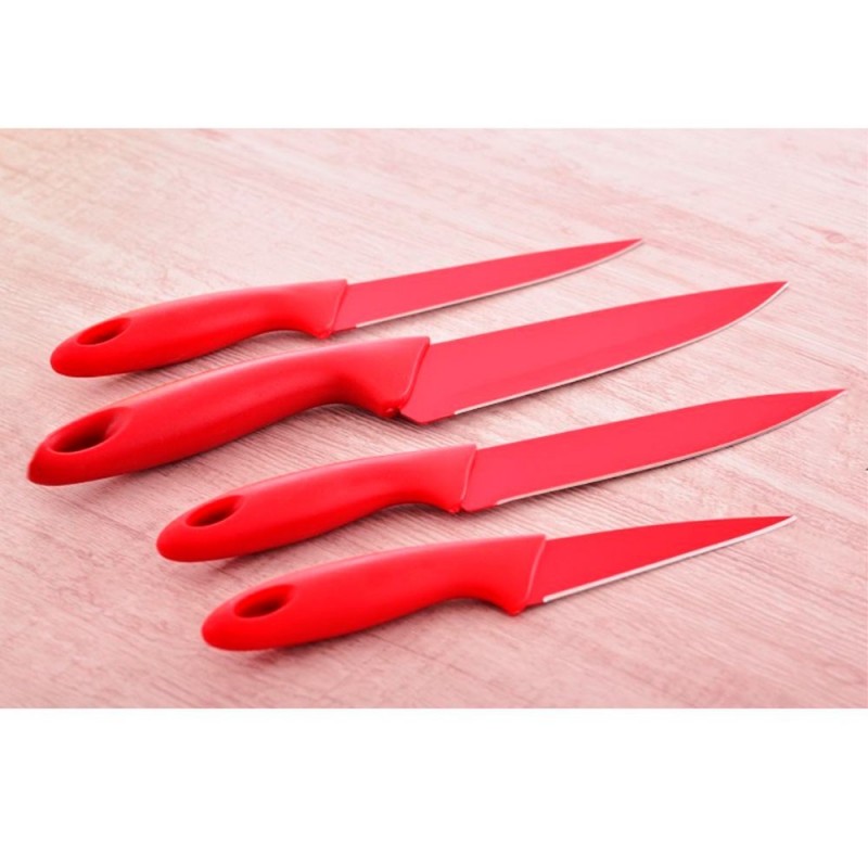 Conjunto De Facas Para Cozinha Com 4 Peças Em Inox Wincy - Feira da Madrugada SP