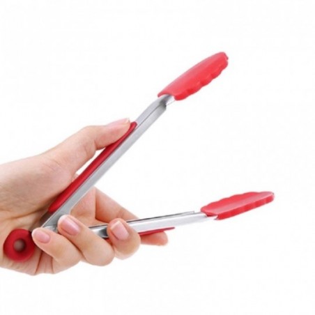 Pegador De Alimentos Em Silicone Utensílio 26 Cm - Feira da Madrugada SP