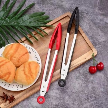Pegador De Alimentos Em Silicone Utensílio 26 Cm - Feira da Madrugada SP
