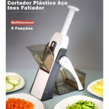 Ralador Fatiador De Alimentos Com 3 Peças Manual - Feira da Madrugada SP