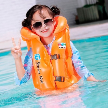 Colete Infantil Inflável Colorido Para Piscina 45 Cm - Feira da Madrugada SP