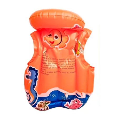 Colete Infantil Inflável Colorido Para Piscina 45 Cm - Feira da Madrugada SP
