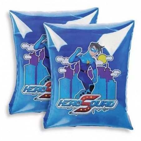 Boia De Braço Inflável Infantil 2 Peças Meninos Hero Squad 20 Cm - Feira da Madrugada SP