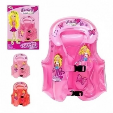 Colete Infantil Inflável Colorido Girls Para Piscina 45 Cm - Feira da Madrugada SP
