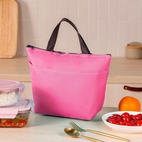 Bolsa Térmica Lancheira Portátil Com Isolamento Lisa Alça De Mão - Feira da Madrugada SP