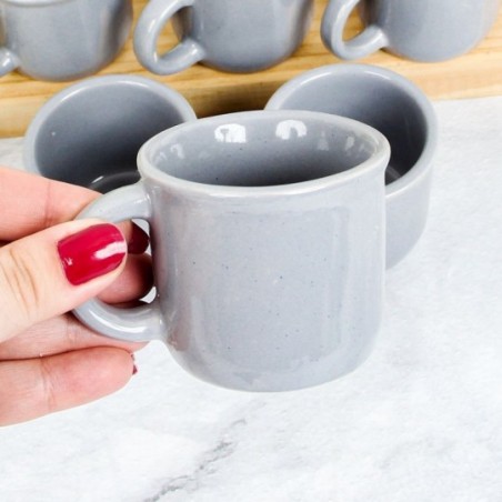 Conjunto 6 Canecas Porcelana 60 ML Xícaras Para Café Chá - Feira da Madrugada SP