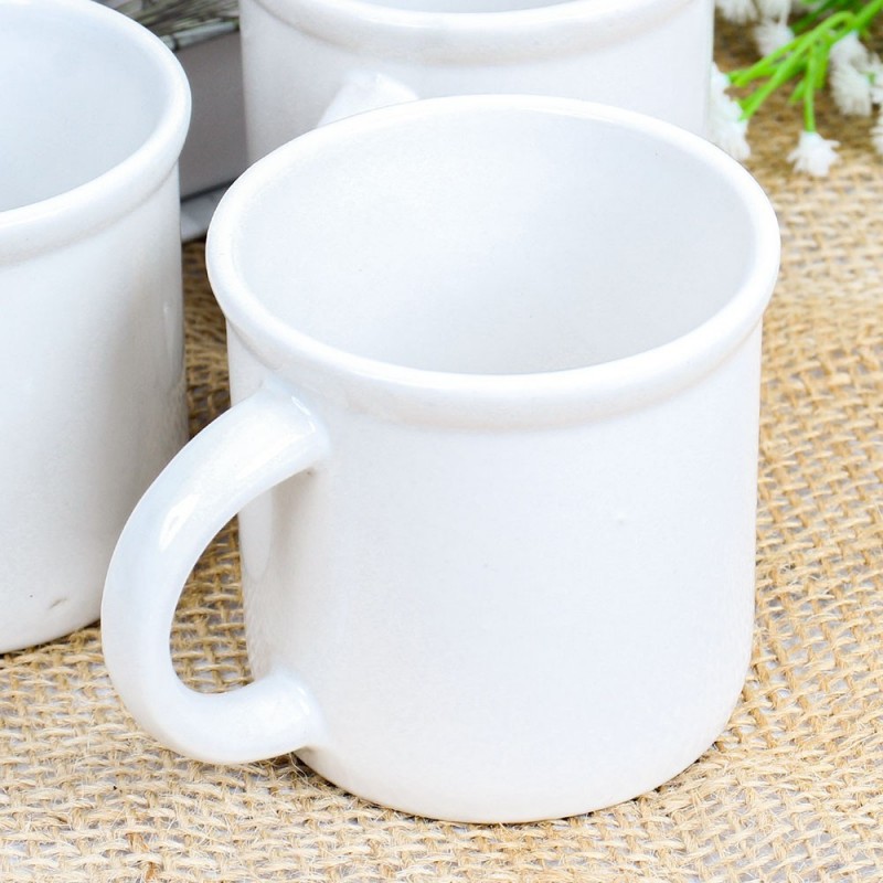 Conjunto 6 Canecas Porcelana 160 ML Xícaras Para Café Chá - Feira da Madrugada SP