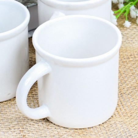 Conjunto 6 Canecas Porcelana 160 ML Xícaras Para Café Chá - Feira da Madrugada SP