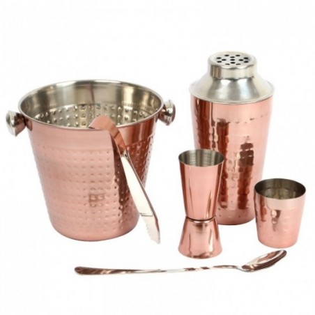 Kit Bar Coqueteleira Drinks Clássico 5 Peças Inox Rose God  - Feira da Madrugada SP