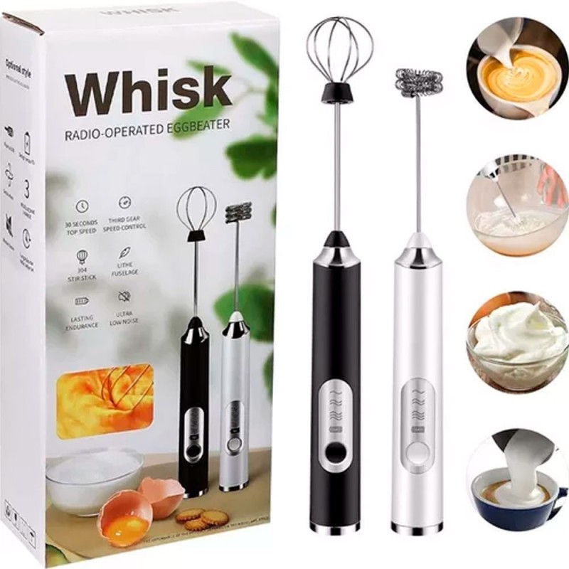 Misturas De Bedidas Ovos Portátil Mixer Elétrico 2 Peças Whisk - Feira da Madrugada SP