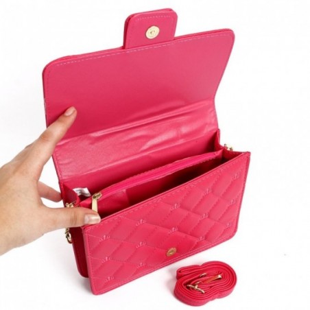Bolsa De Mão Princesa Estruturada Alça Corrente Alto Relevo - Compre Agora!