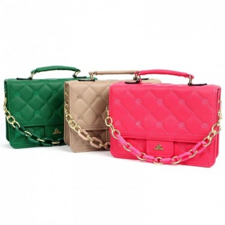 Bolsa De Mão Princesa Estruturada Alça Corrente Alto Relevo - Compre Agora!
