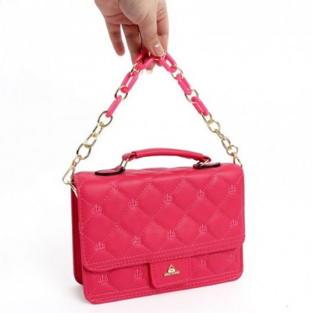 Bolsa De Mão Princesa Estruturada Alça Corrente Alto Relevo - Compre Agora!
