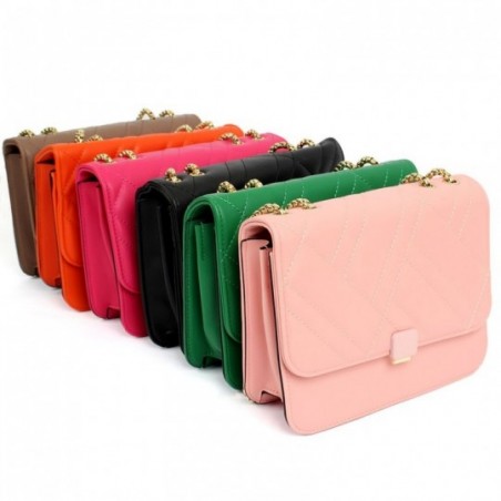 Bolsa De Luxo Matelassê Transversal Com Alça De Corrente - Compre Agora!