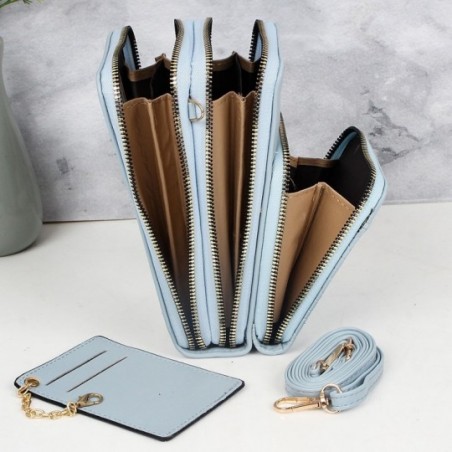 Bolsa Feminina Transversal Com 3 Divisórias E Porta Cartão - Compre Agora!