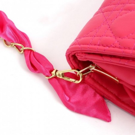 Bolsa Baú Feminina Transversal Com Alça Corrente Lenço De Luxo - Feira da Madrugada SP