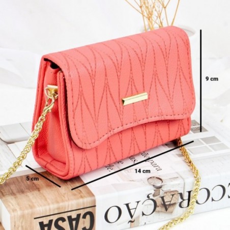 Kit Mini Bolsa Transversal Alça Corrente + Carteira Feminina Mão - Feira da Madrugada SP