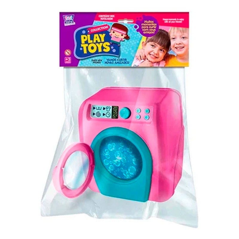 Mini Maquina De Lavar Roupas Rosa De Brinquedo Infantil - Feira da Madrugada SP