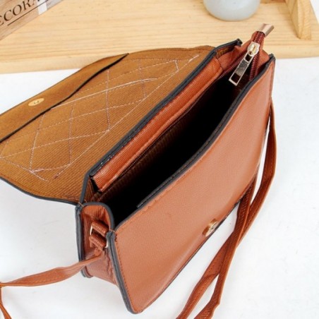 Bolsa Transversal Feminina Quadrada Texturizada Alto Relevo - Compre Agora!