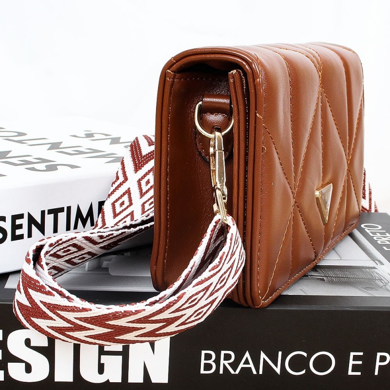 Bolsa Carteira Feminina Com Matelassê E Alça Decorada Blogueira - Feira da Madrugada SP