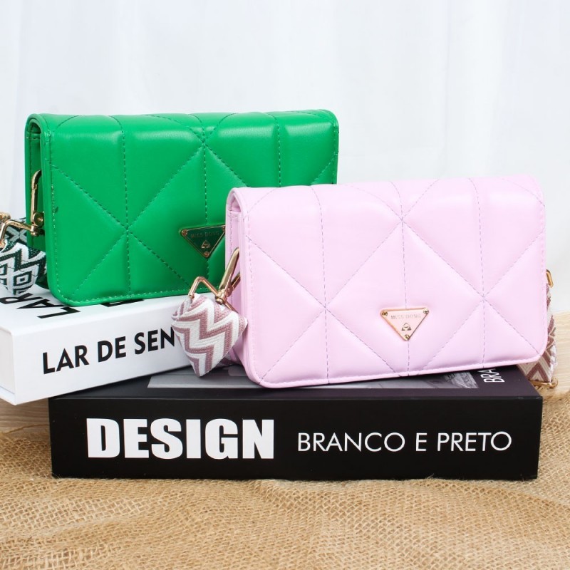 Bolsa Carteira Feminina Com Matelassê E Alça Decorada Blogueira - Feira da Madrugada SP