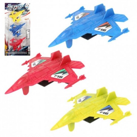 Kit Areo Jet Naves Coloridas De Brinquedo Infantil 3 Peças - Feira da Madrugada SP