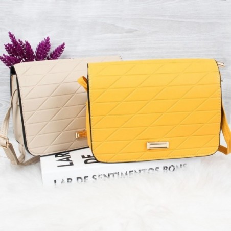 Bolsa Transversal Clássica Alto Relevo Quadrada Feminina - Feira da Madrugada SP