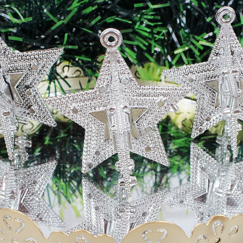 Pendente Estrela Decorativo 3D 5cm 3 Peças Para Árvore - Compre Agora!
