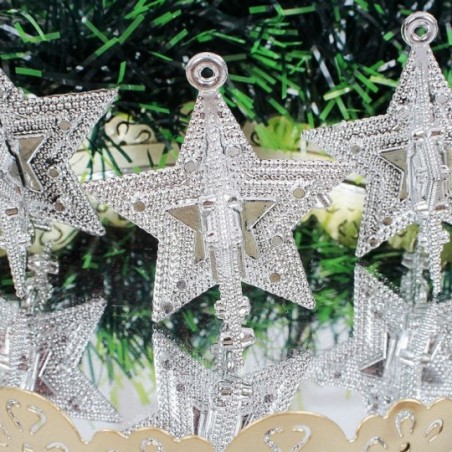 Pendente Estrela Decorativo 3D 5cm 3 Peças Para Árvore - Compre Agora!