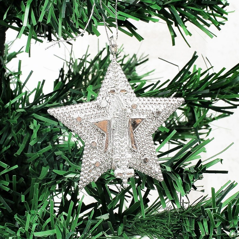 Pendente Estrela Decorativo 3D 5cm 3 Peças Para Árvore - Compre Agora!