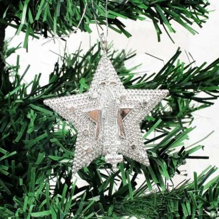 Pendente Estrela Decorativo 3D 5cm 3 Peças Para Árvore - Compre Agora!