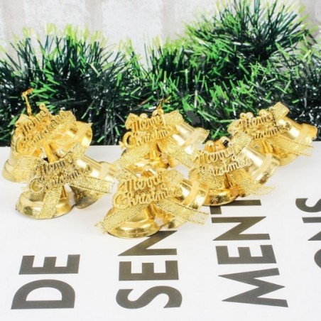 Pendente Sino Duplo Dourado 6 Peças 3cm Enfeite Natal - Compre Agora!