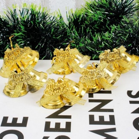 Pendente Sino Duplo Dourado 6 Peças 3cm Enfeite Natal - Compre Agora!