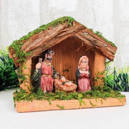 Enfeite Decorativo De Natal Presépio Resina 11 x 8cm