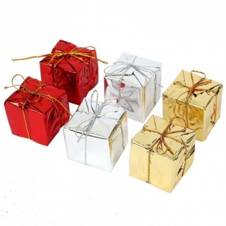 Presente Enfeite De Natal Pendente 6 Peças 4 Cm - Feira da Madrugada SP