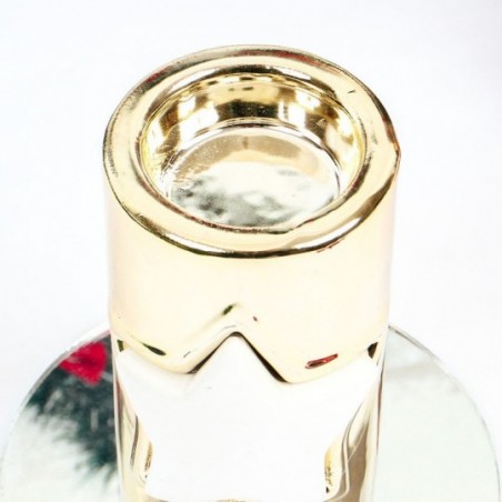 Enfeite Porta Vela De Porcelana Com Estrela De Natal - Feira da Madrugada SP