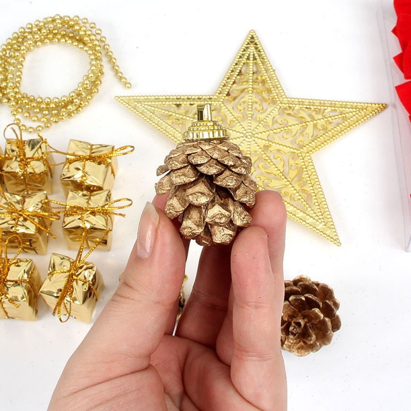 Kit Enfeites Natalinos De Pendurar Com 24 Peças Árvore De Natal - Feira da Madrugada SP