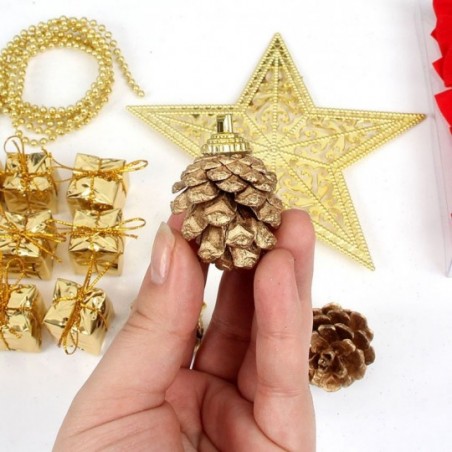 Kit Enfeites Natalinos De Pendurar Com 24 Peças Árvore De Natal - Feira da Madrugada SP