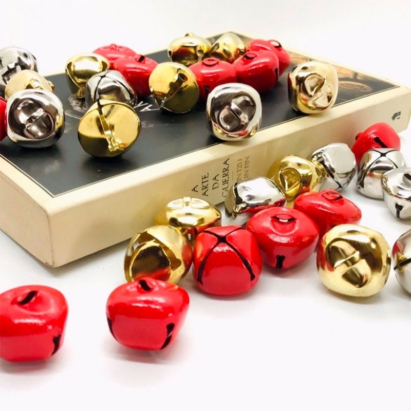 Kit 12 Guizos Natalino De Ferro 2 cm Enfeite Natal - Compre Agora!