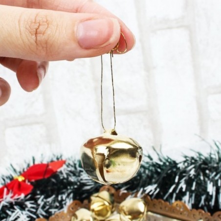Kit 12 Guizos Natalino De Ferro 2 cm Enfeite Natal - Compre Agora!