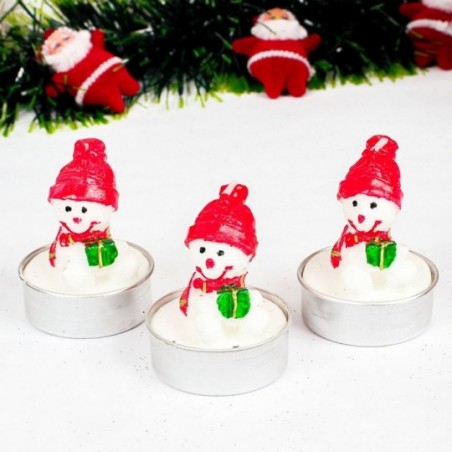 Kit 3 Mini Velas De Natal Boneco Neve Árvore Papai Noel 5 Cm - Feira da Madrugada SP