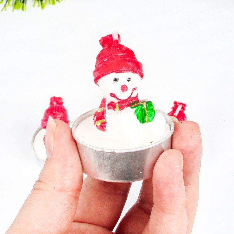 Kit 3 Mini Velas De Natal Boneco Neve Árvore Papai Noel 5 Cm - Feira da Madrugada SP